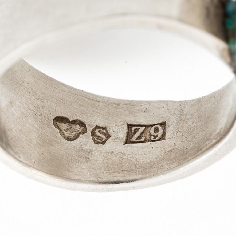 Sven-Erik Högberg, ring, silver, Göteborg 1974.