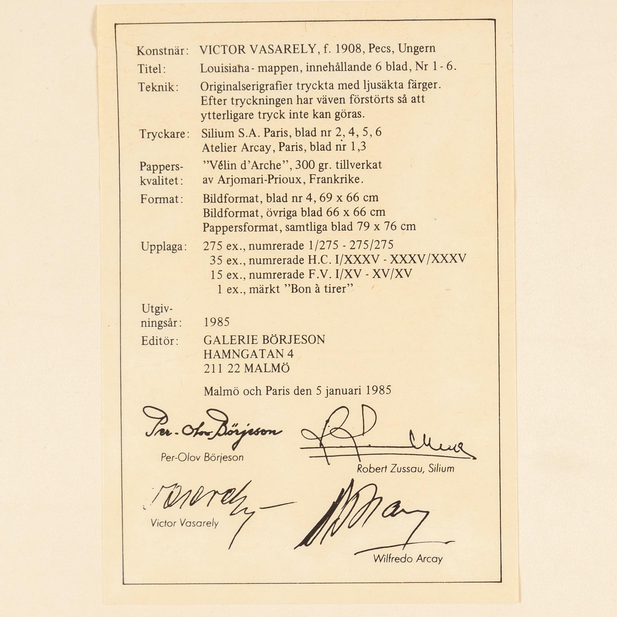 VICTOR VASARELY, silkscreen in colours, signed 174/225 cm.