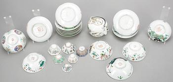 PARTI KINAPORSLIN, 13 delar, 1800-1900-tal.