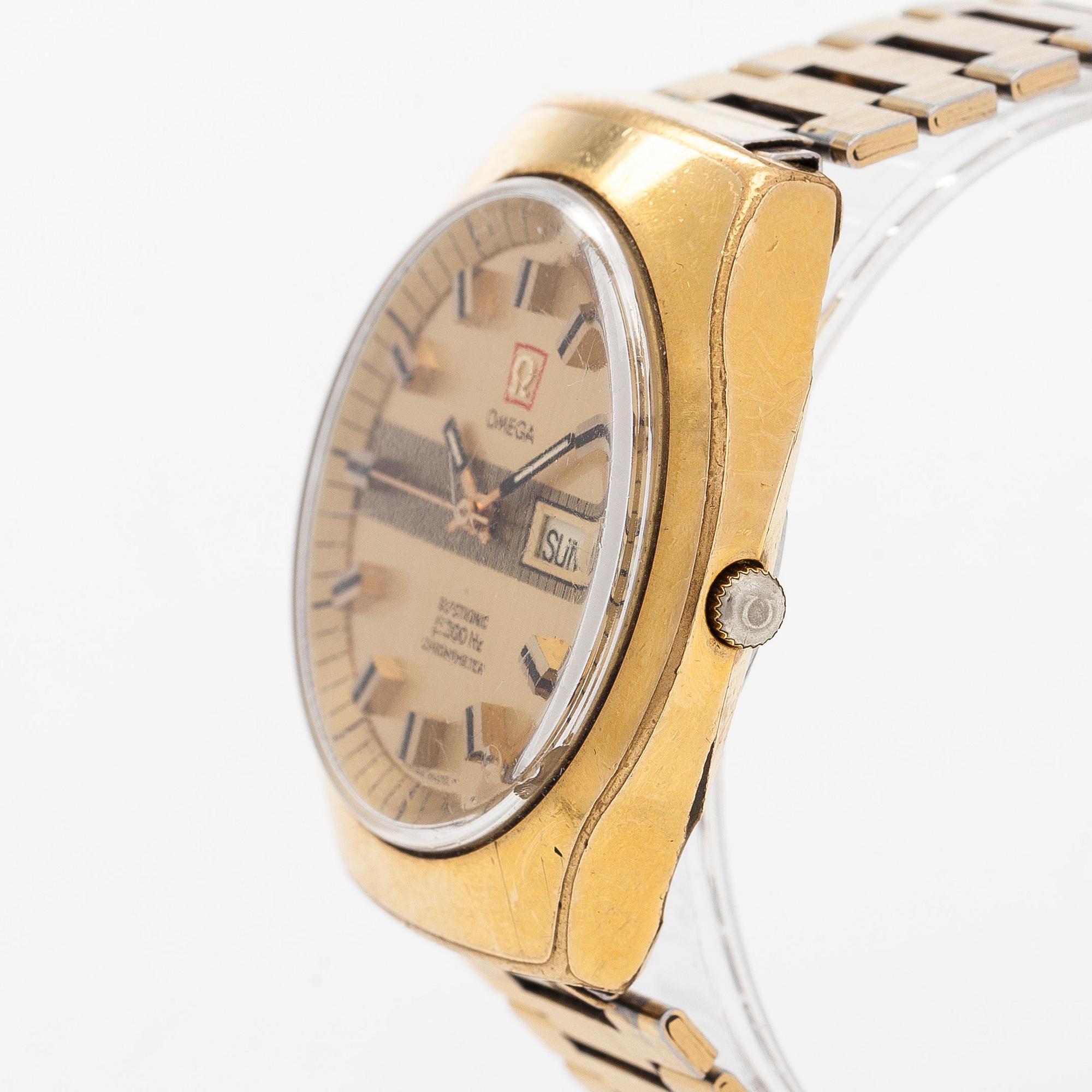 Omega, Electronic (f300Hz), Chronometer, rannekello, 40 mm.
