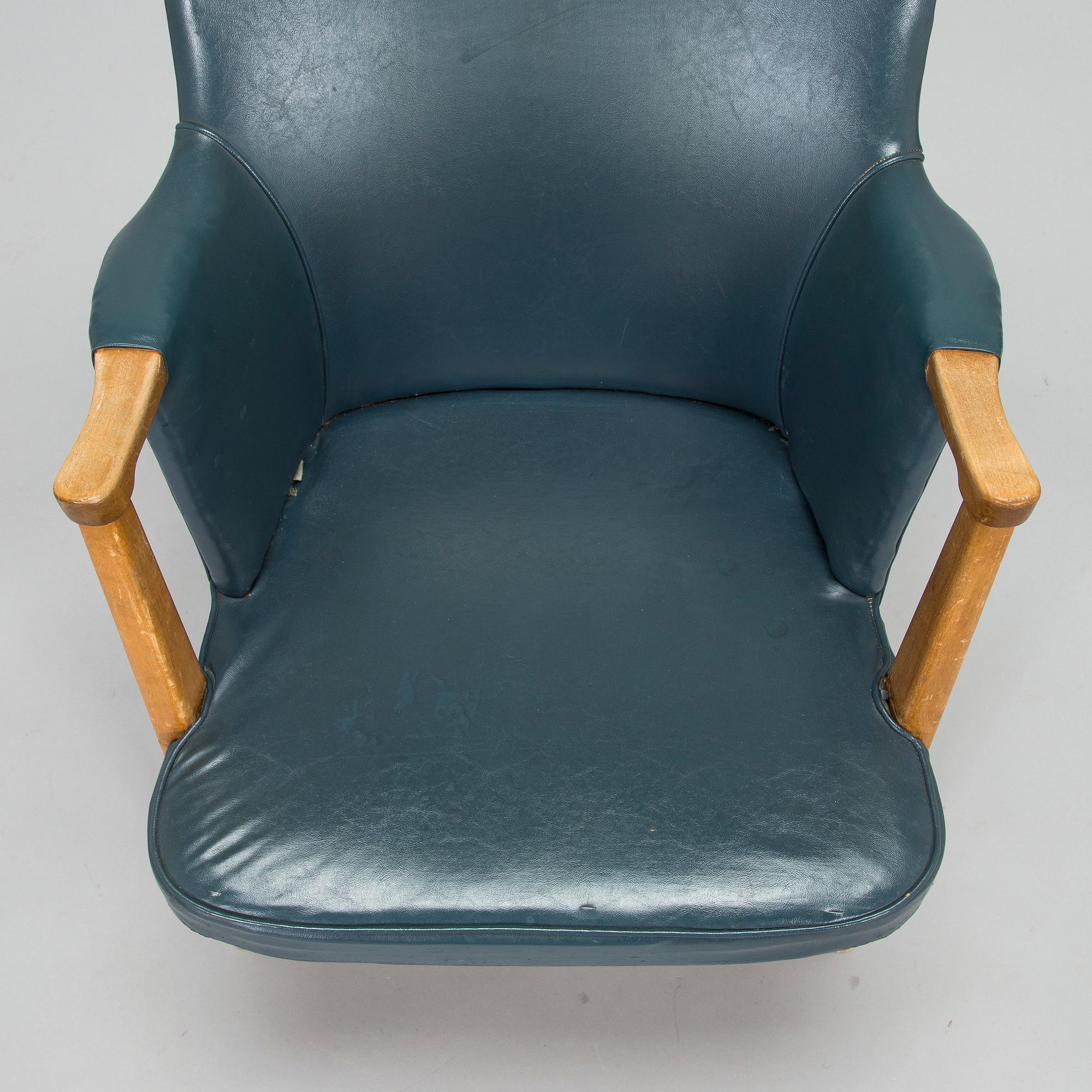 Olof Ottelin, fåtölj, "Kabinett", Oy Stockmann Ab, Kervo Snickerifabrik, 1900-talets mitt.