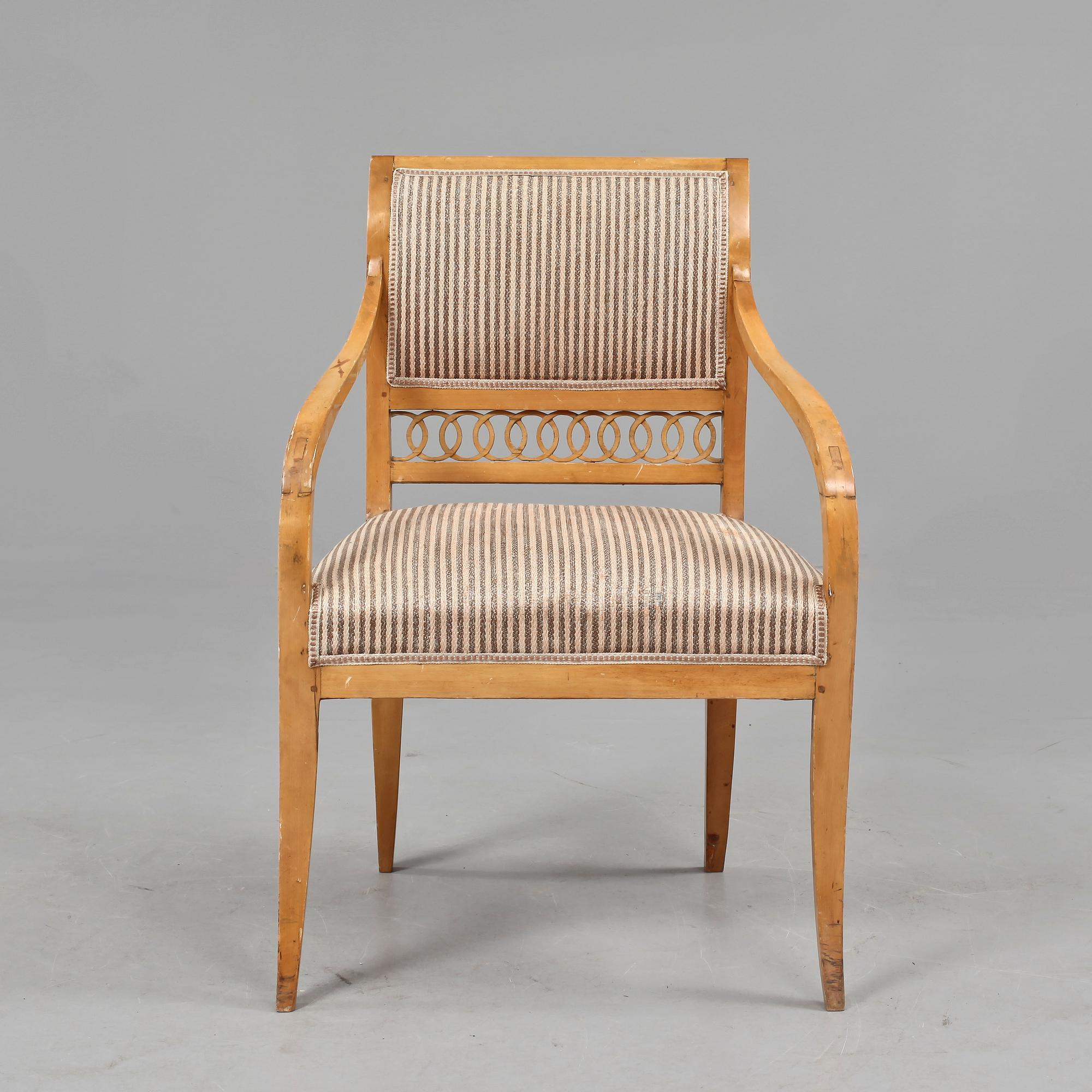 KARMSTOL, empire, 1800-talets första hälft, sign IES.