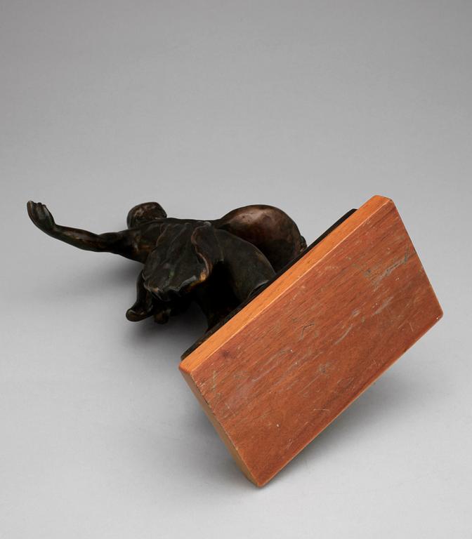 TORE STRINDBERG, skulptur, brons. Sign. Gjutarstämplar Otto Meyer.
