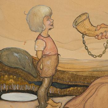 Gustaf Adolf Tenggren, The horn.