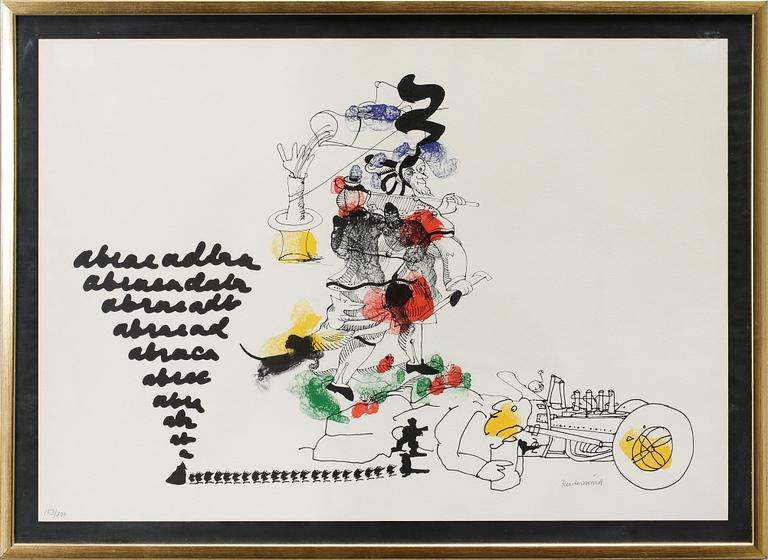 CARL FREDRIK REUTERSWÄRD, 4 st, färglitografier, "Abracadabra-suiten", signerade och numrerade 153/200.