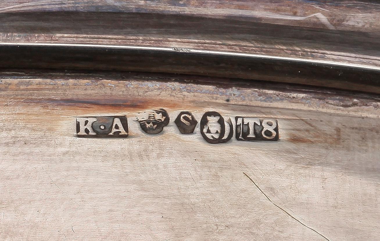 SKÅL, silver, firma K Anderson, Stockholm, 1945. Vikt ca 448g.