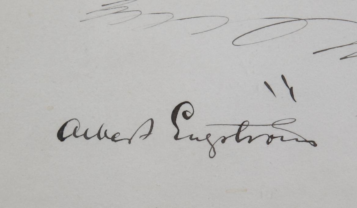 ENGSTRÖM, ALBERT. Tuschteckning, sign.