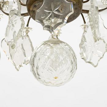 A Rococo style chandelier, first half of the 20th century.