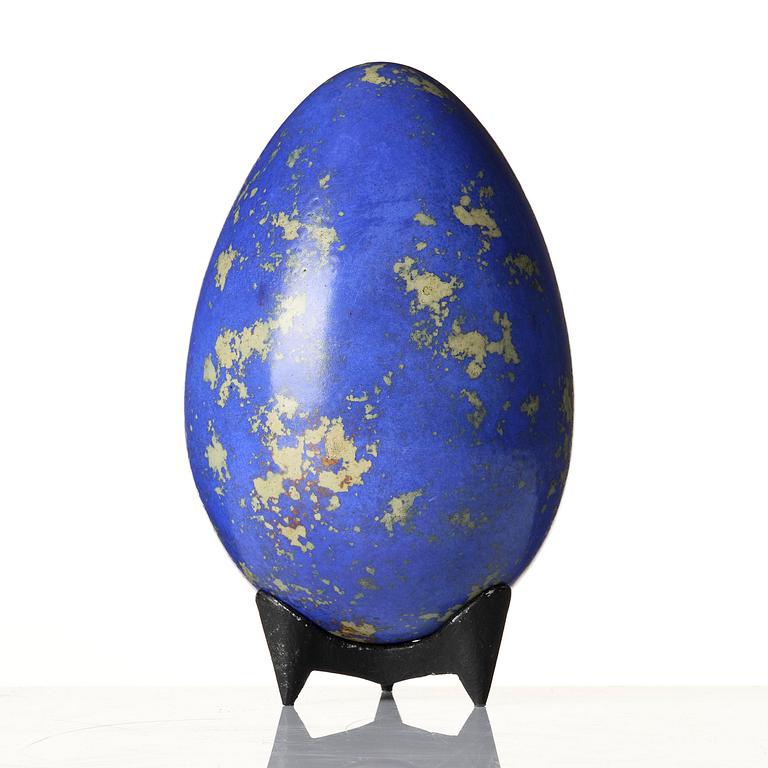 Hans Hedberg, a faience sculpture of an egg, Biot, France.