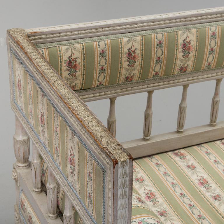 A SOFA, late gustavian, early 19th century.