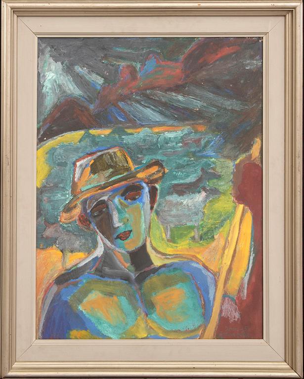 Gunnar Jonn, a signed and dated oil on paper.