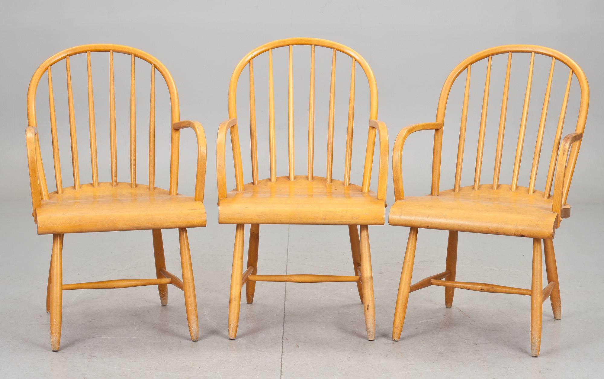 KARMSTOLAR, 3 st, 1900-talets andra hälft.