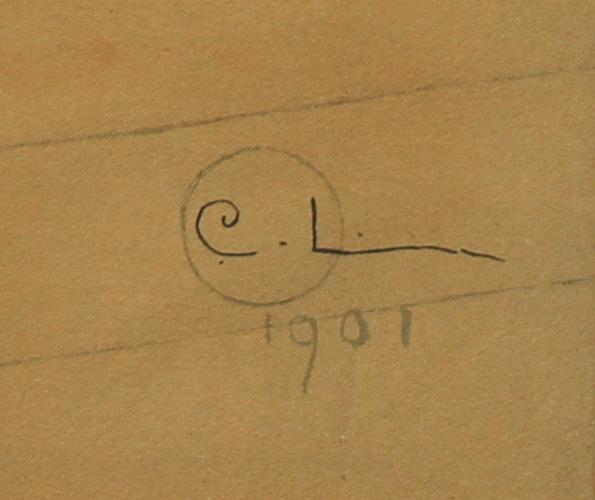 CARL LARSSON, efter, färglitografi, Idun, Stockholm, monogramssign o dat 1901 i trycket.