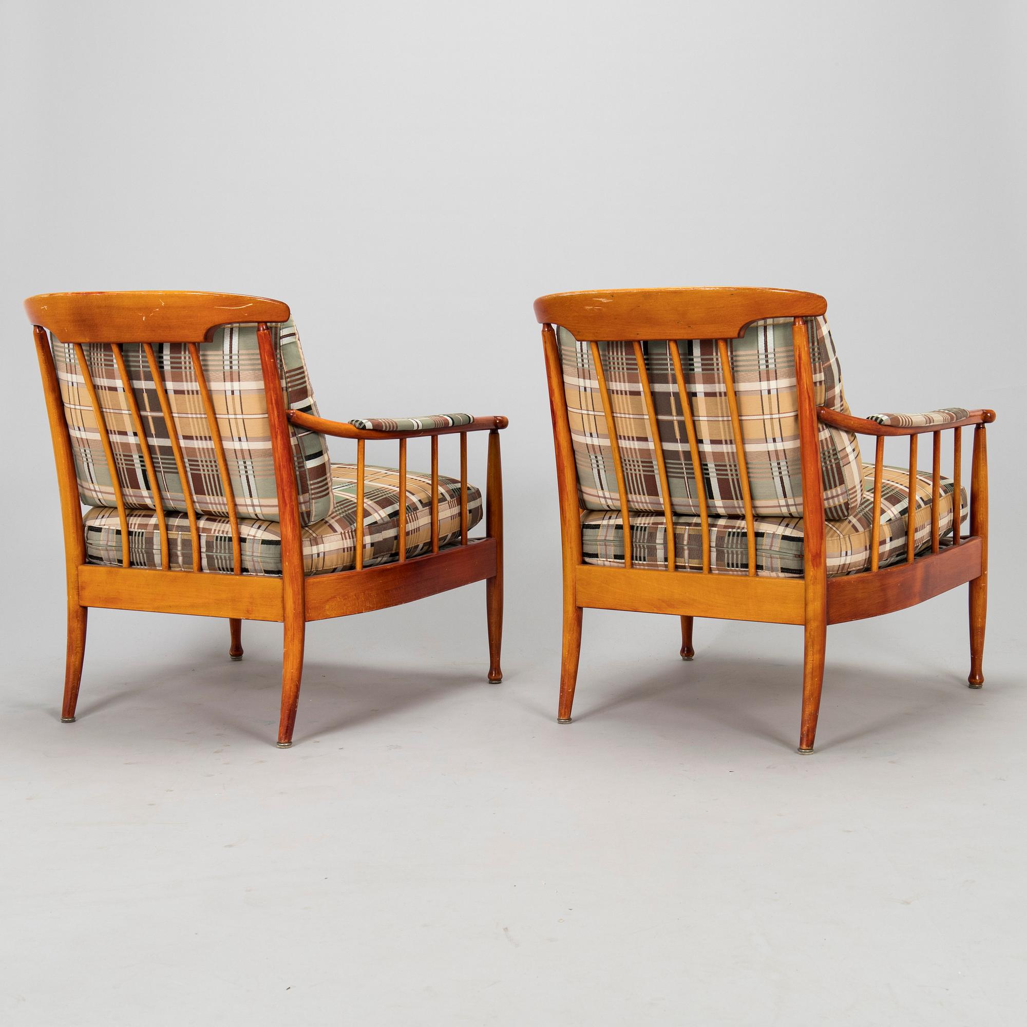 Kerstin Hörlin-Holmquist, a pair of "Skrindan" armchairs for OPE Möbel, second half of the 20th century.