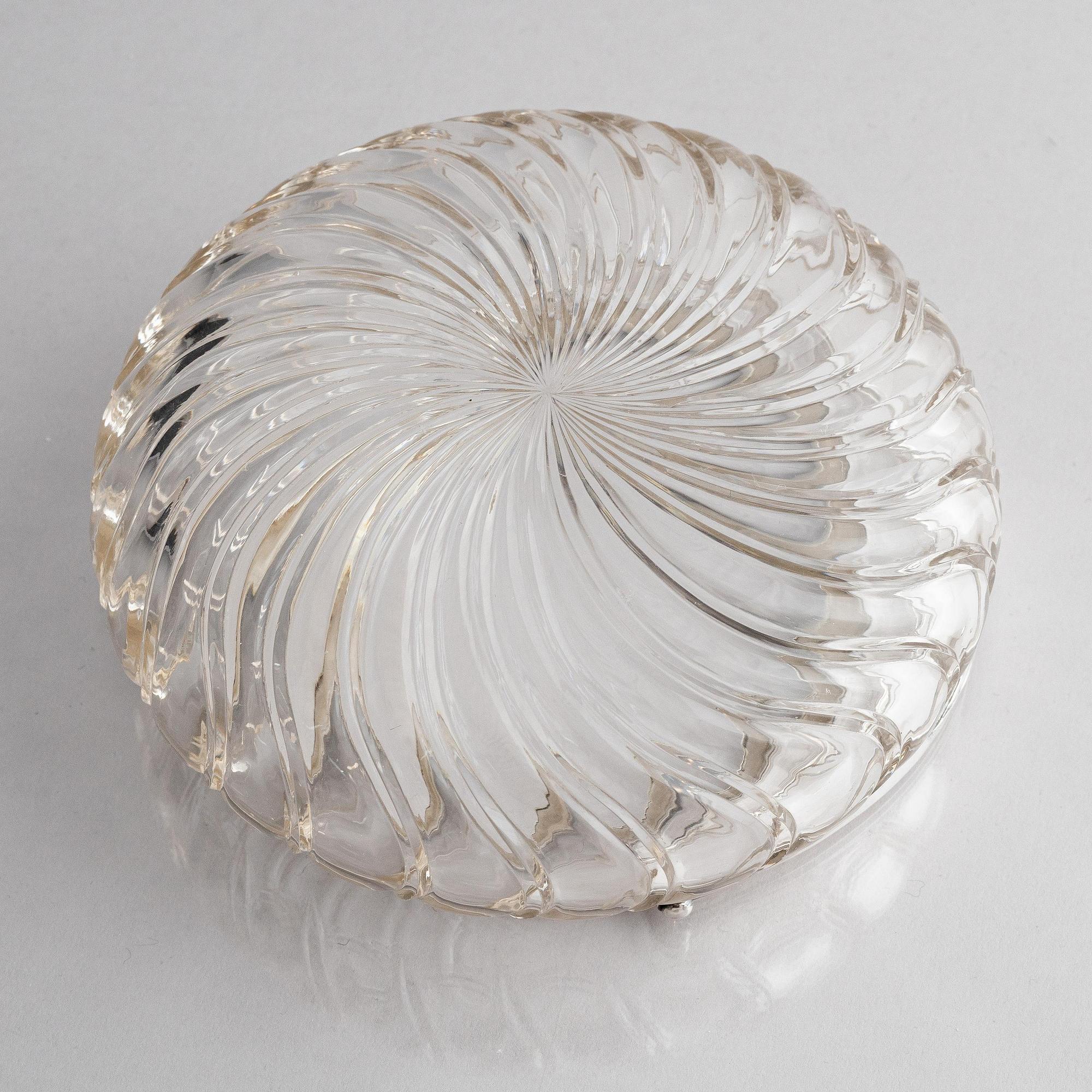 Fabergé, skål, silver och slipat glas, Ryssland, troligen omkring sekelskiftet 1900.