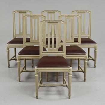 STOLAR, 6 st, "Odenslunda", gustaviansk stil, 1900-talets fjärde kvartal.