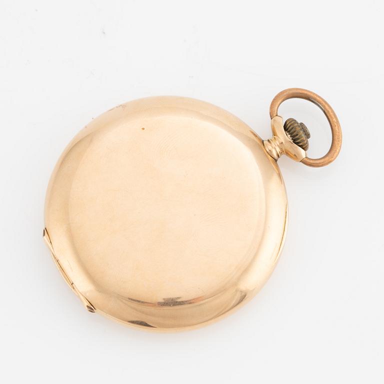 Pocket watch, 14K gold, Conform, hunter, 52 mm.