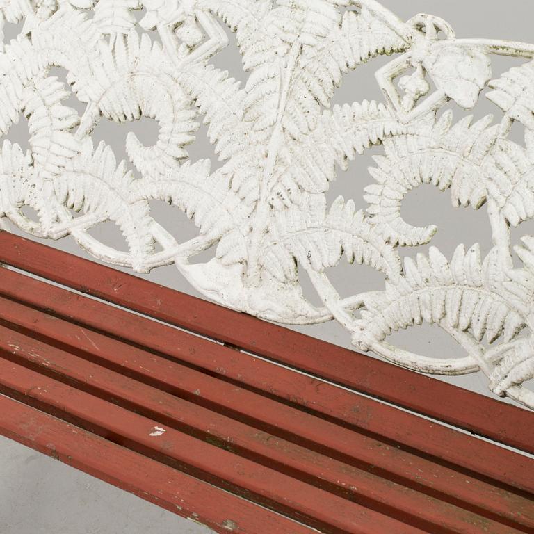 A GARDEN SOFA, Melins Metallgjuteri Anderstorp, second half of 20th century.