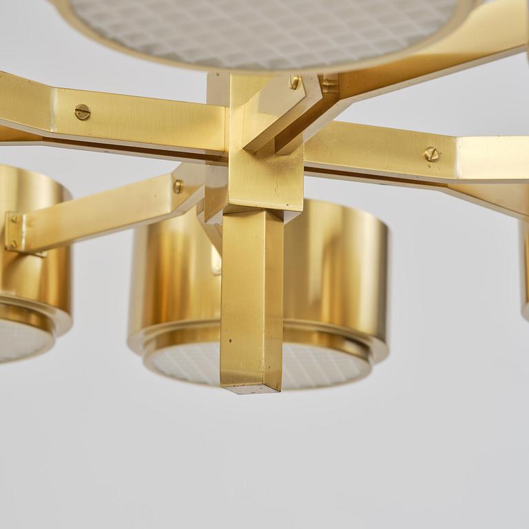 Hans-Agne Jakobsson, taklampa, modell "T 493/8", Hans-Agne Jakobsson AB, Markaryd, 1970-tal.