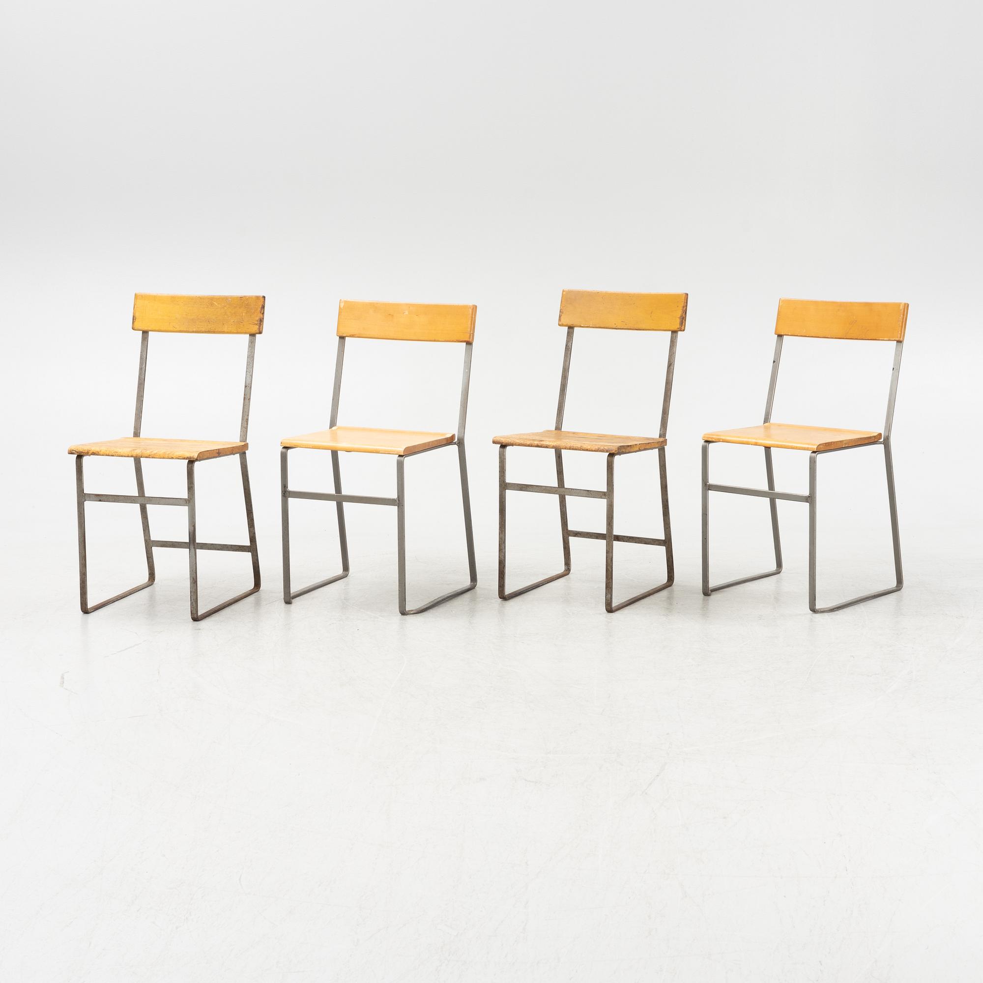 Four similar chairs, Grythyttan, mid/second half of the 20th century.