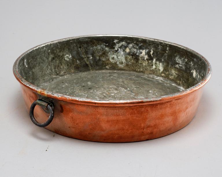 Six pieces of 19th century copper molds.