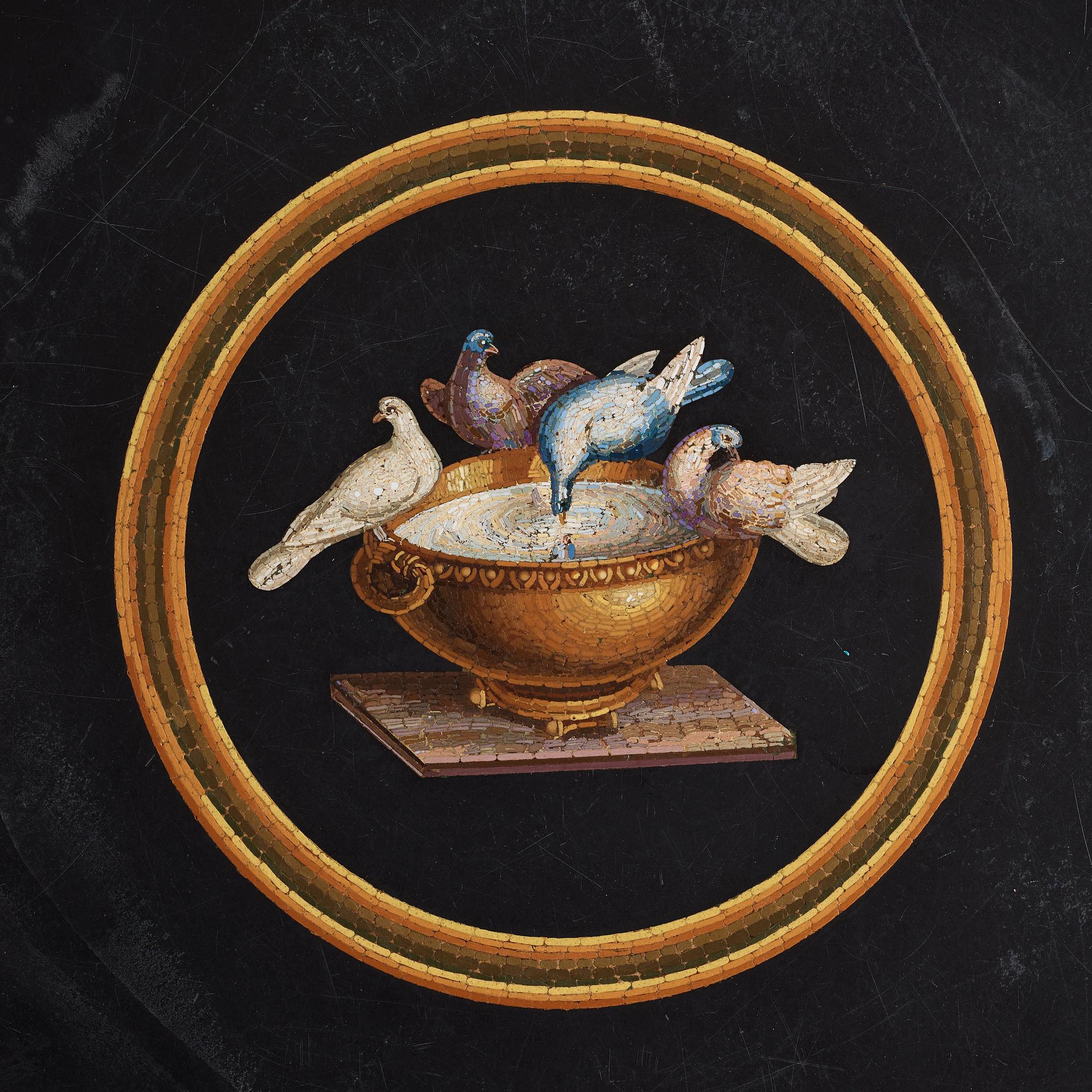 An Italian 19th century micromosaic table top.