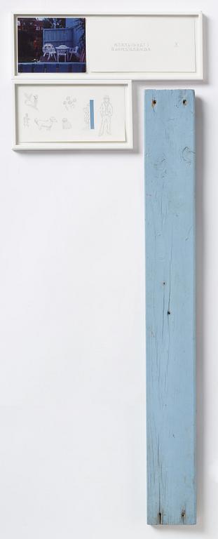 Fredrik Vaerslev, executed 2009. Painted wood, photography, pencil on paper.