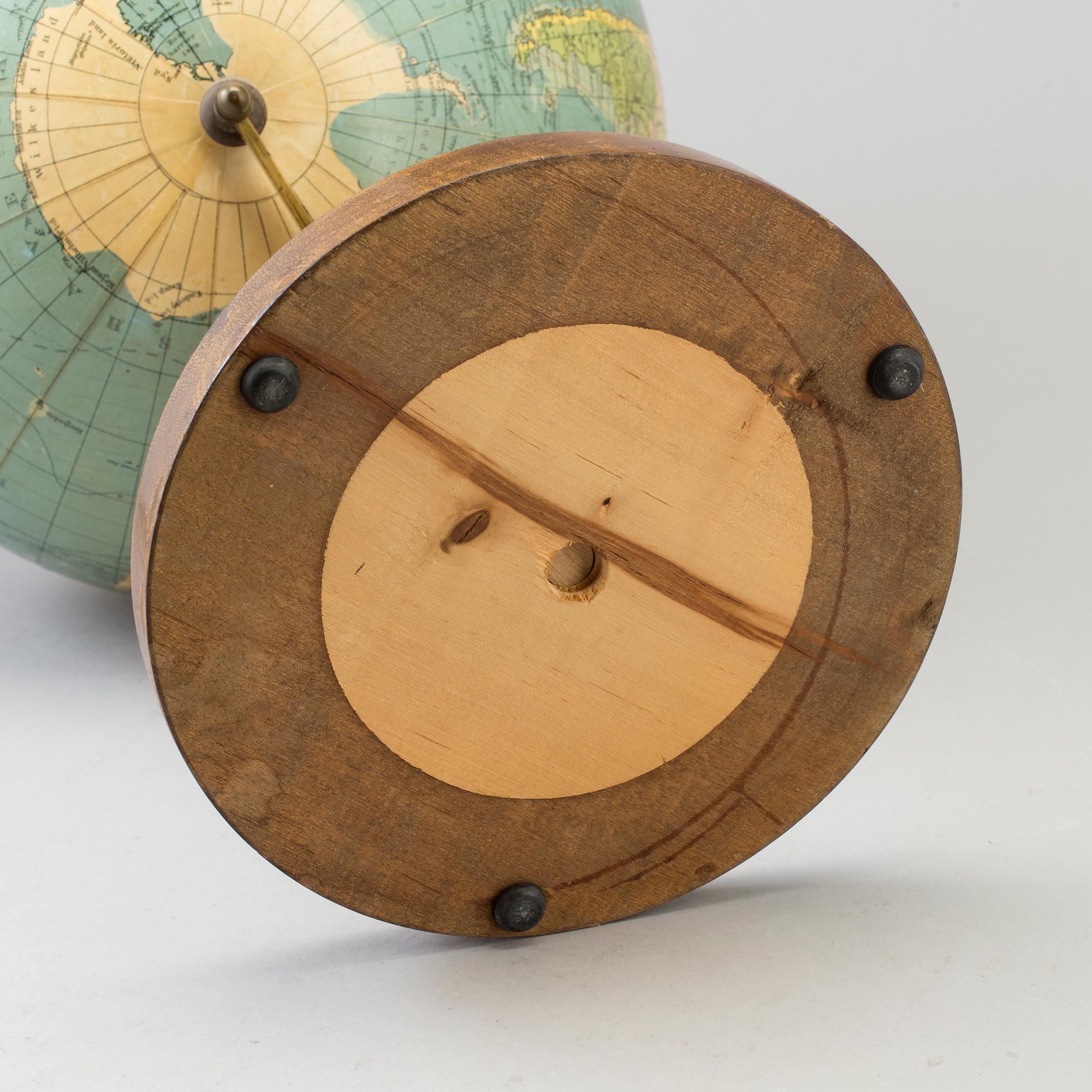 JORDGLOB, Columbus, Dr Krauses Handels- och Samfärdsglob, Edwin Hammar, Stockholm, 1900-talets första hälft.