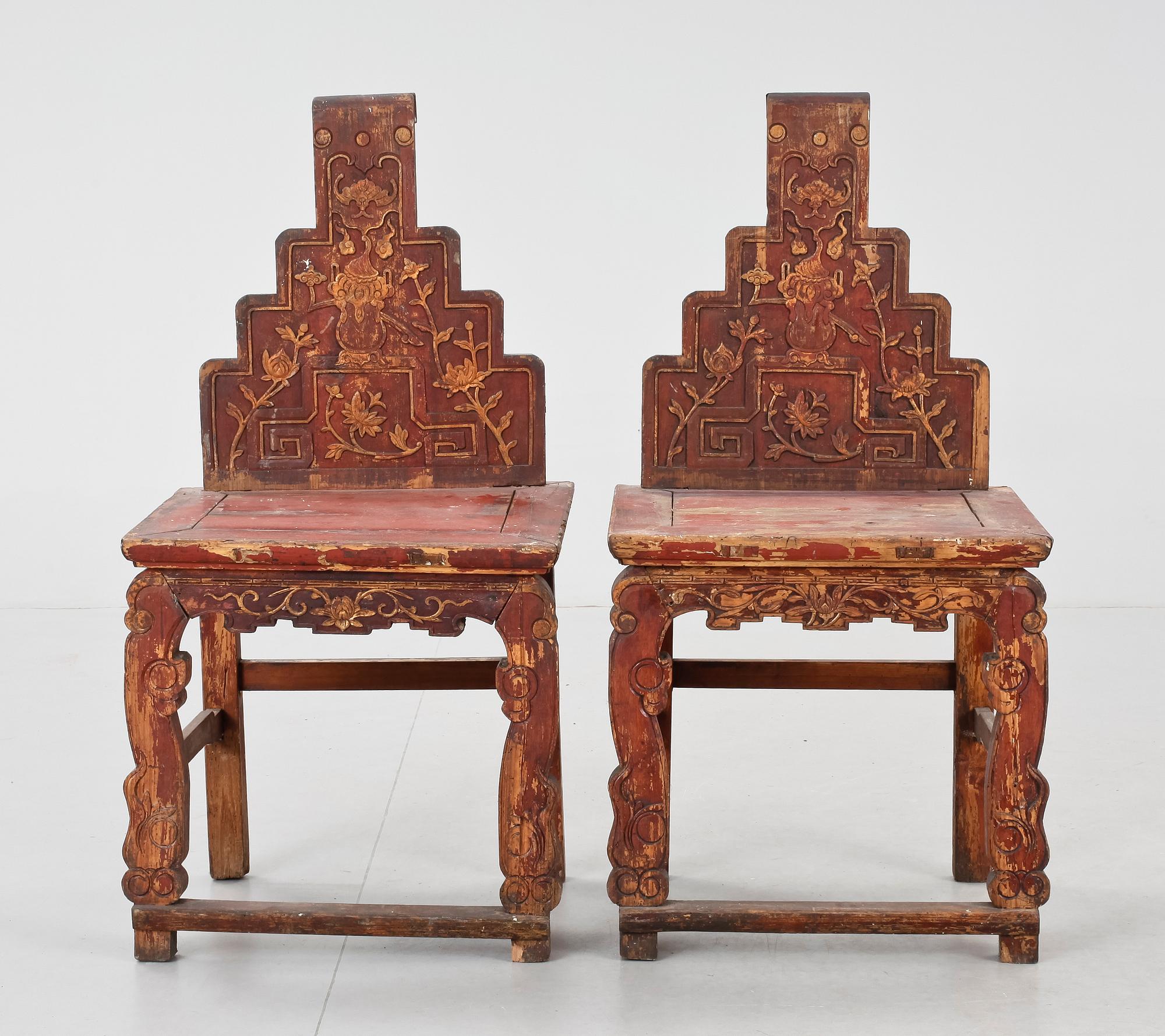 STOLAR, ett par, Kina, 1800/1900-tal.