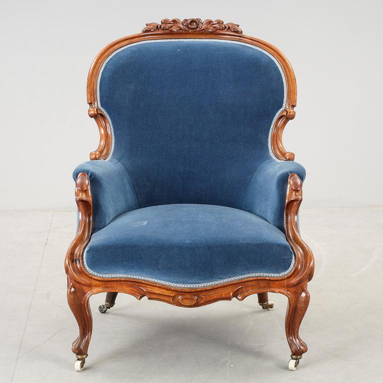 FÅTÖLJ, nyrokoko, 1800-talets slut.