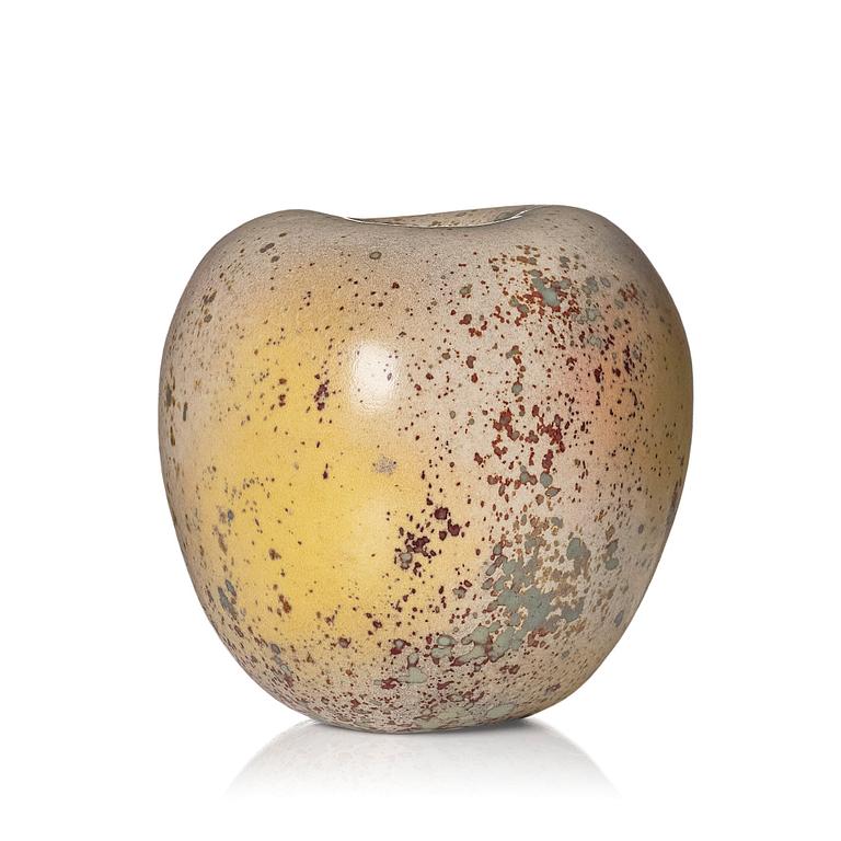 Hans Hedberg, a faience sculpture of an apple, Biot, France.