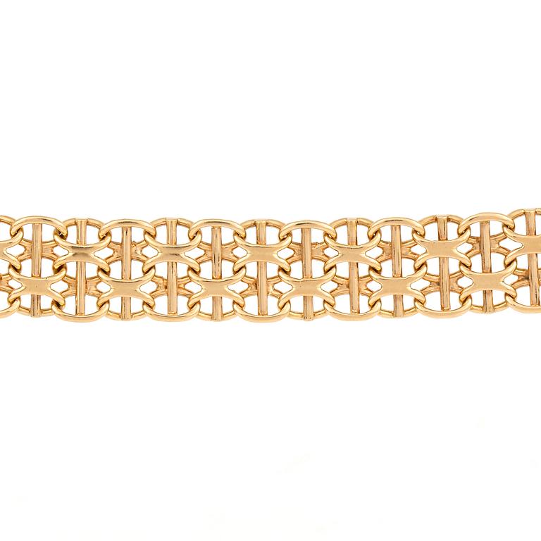 ARMBAND, 18K guld, H Michelsson Eftr, Stockholm,1963. Vikt ca 33,08 g.