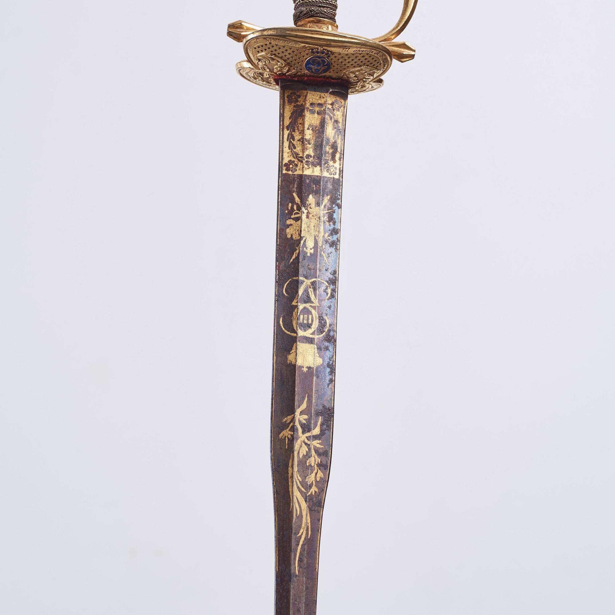 Hedersvärja förärad överste AF Påhlman 1790 av Gustav III.