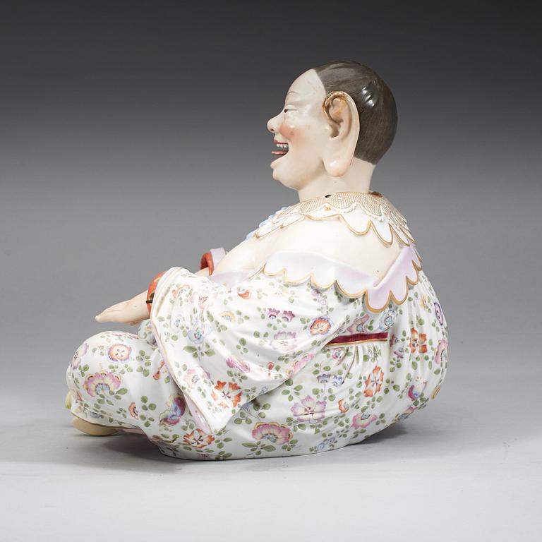 A large Meissen articulated nodding-head pagoda figure, end of 19th Century.