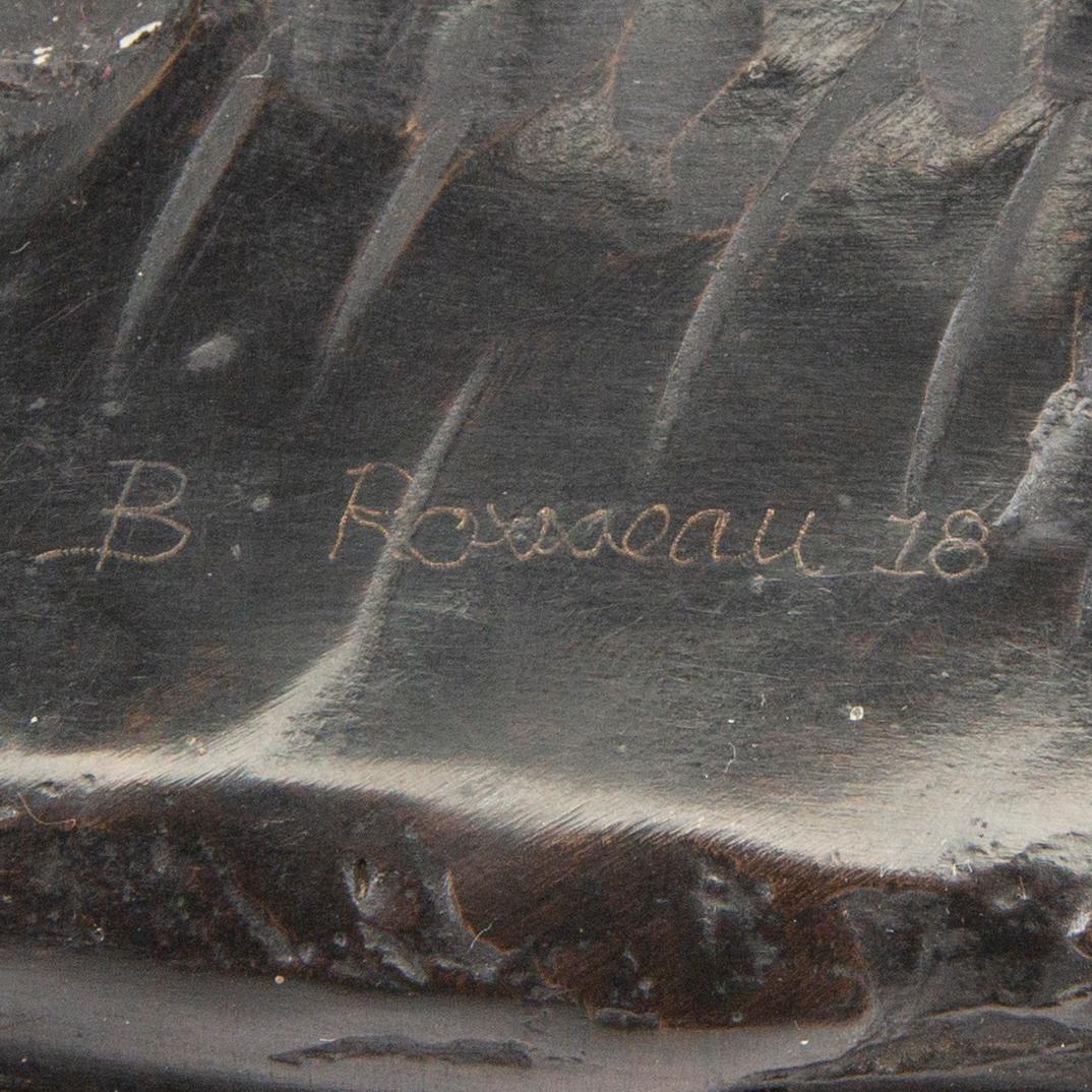 Okänd konstnär 1900-tal ,  skulptur metall bär signering.