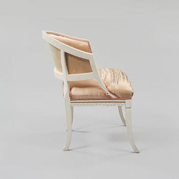 BALJFÅTÖLJ, 1800-talets första hälft.