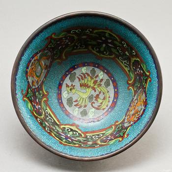 SKÅL, cloisonne, Kina, sekelskiftet 1900.