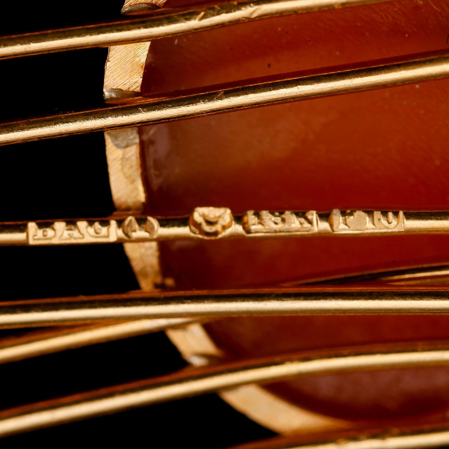 HÅRSPÄNNE, 18 k guld, Stockholm 1980. Total vikt 13 g.