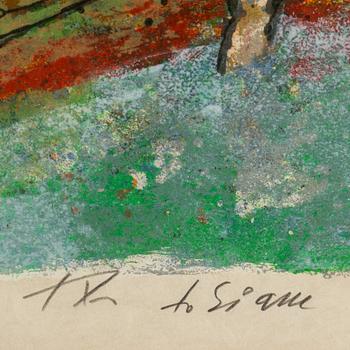 Three signed Theo Tobiasse lithographs.