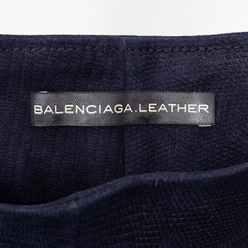 Balenciaga, a pair of leather trousers, size 36.