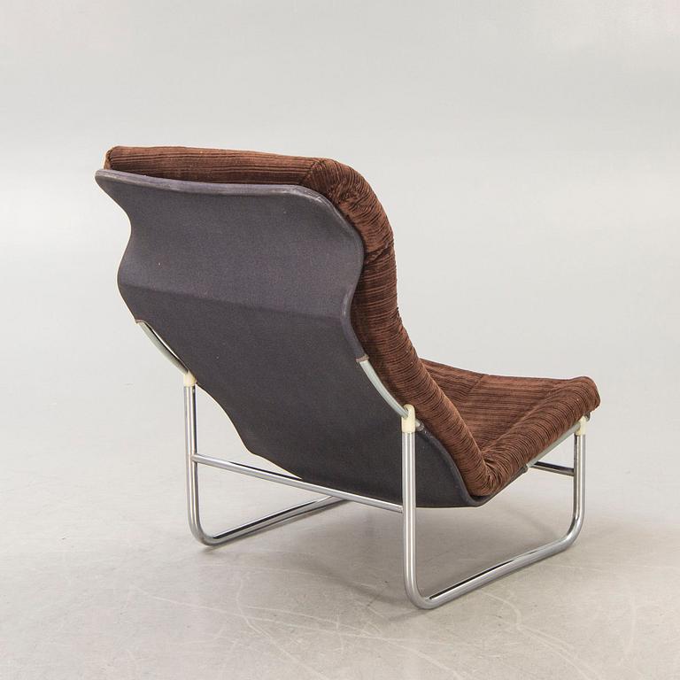 A Bror Boije & Jaan Zimmerman, Zorba chrome easy chair for DUX around 1970.