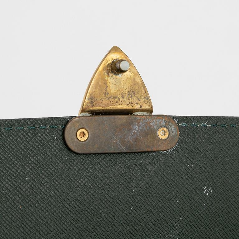 Louis Vuitton, a green Taiga 'Kourad' briefcase, 1997.