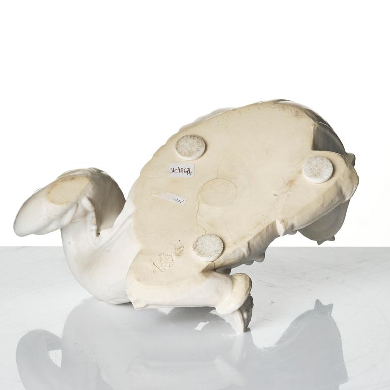 Wilhelm Kåge, two ceramic sculptures av dragons, Gustavsberg, ca 1940.