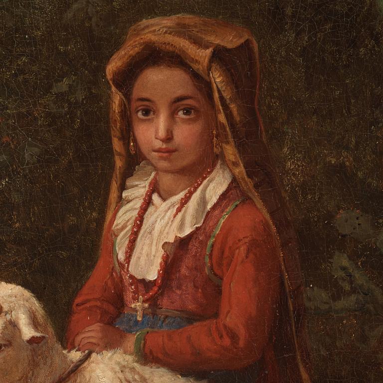 Bengt Nordenberg, Italian Girl with Lamb.