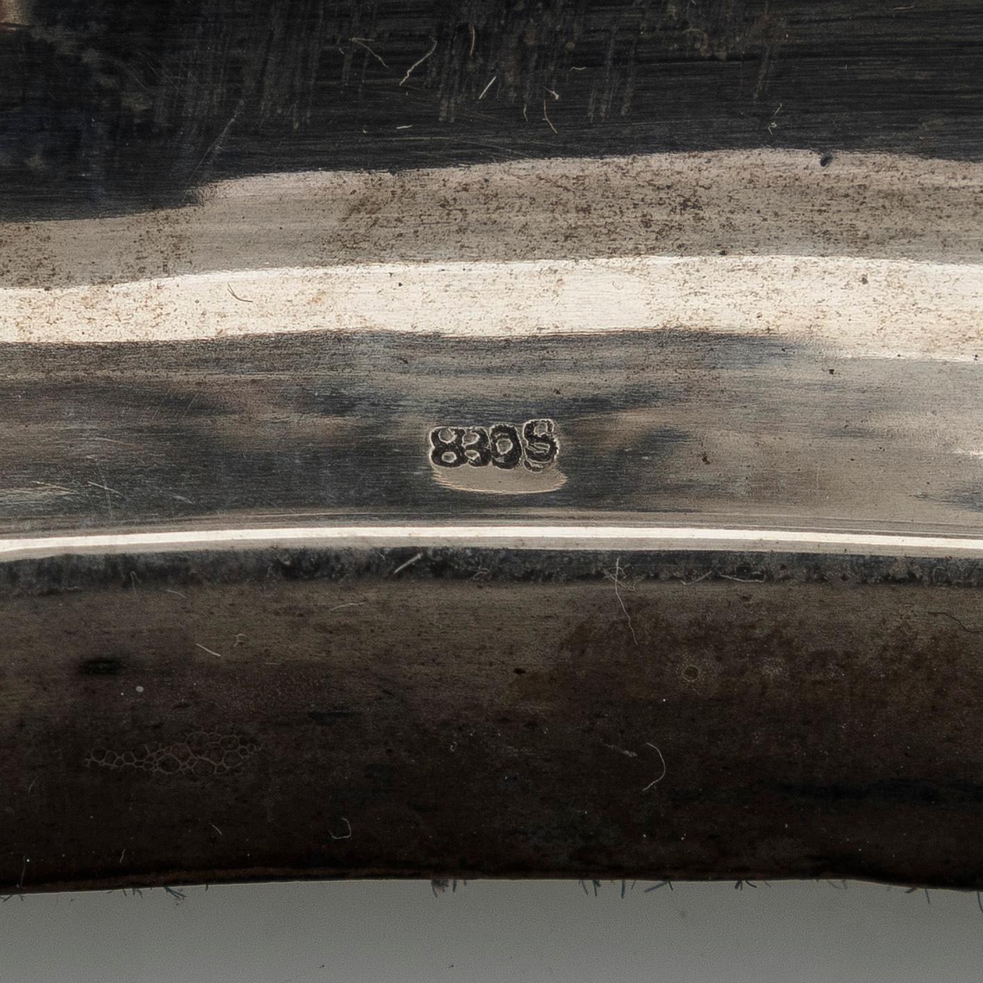 Candleholders, one, a pair, silver, Finnish import marks, 1933.