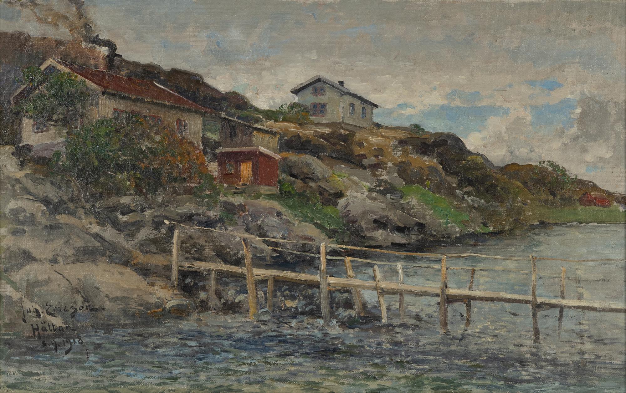Johan Ericson, oil on canvas, signed and dated 1918.
