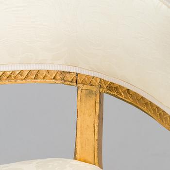 Sullastolar, ett par, Sengustavianska, omkring år 1800.