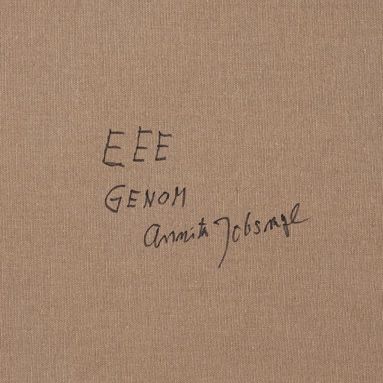 Elis Eriksson, signerad EEE genom Anita Jobsmyr a tergo. Duk 208 x 208 cm.