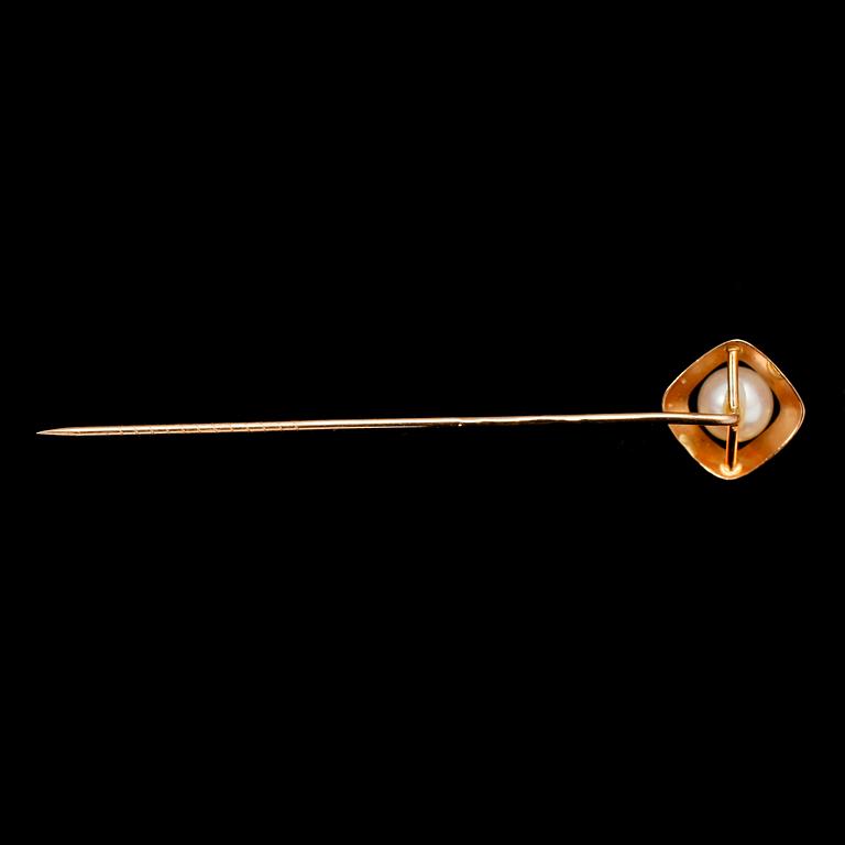 RING OCH SLIPSNÅL, 18 k guld. Tot vikt ca 4 g.