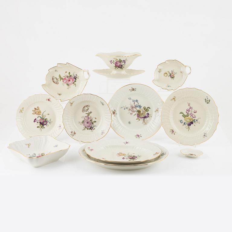 A 49-piece porcelain dinner service, "Frijsenborg", Royal Copenhagen, Denmark.